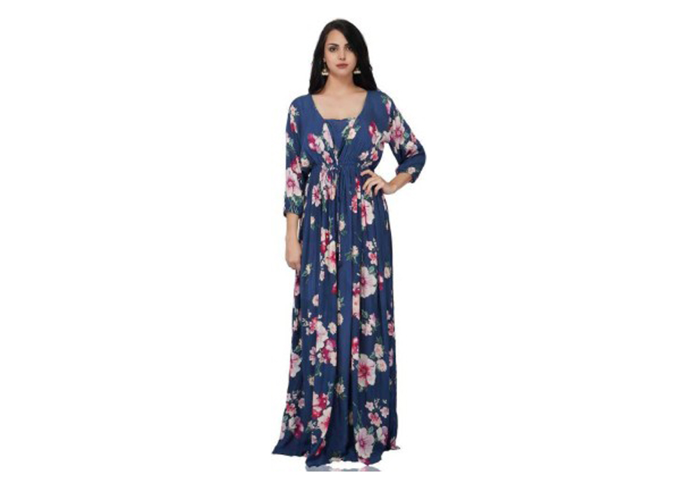 gaba-creation-straight-gown(blue)-Valsad-ValsadOnline