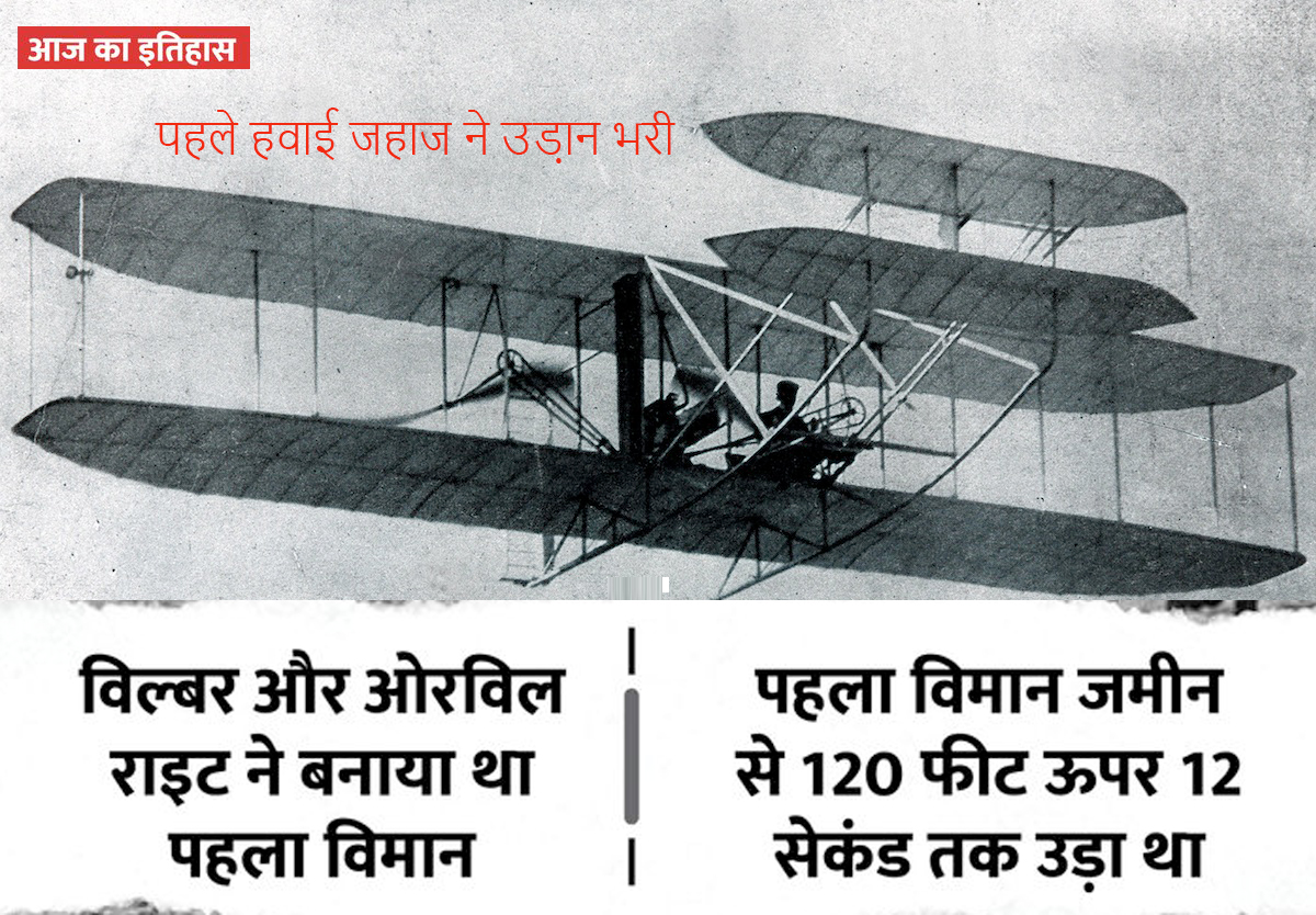 aaj-ka-itihas-today-history-india-world-december-17-1903-wright-brothers-first-flight-Valsad-ValsadOnline