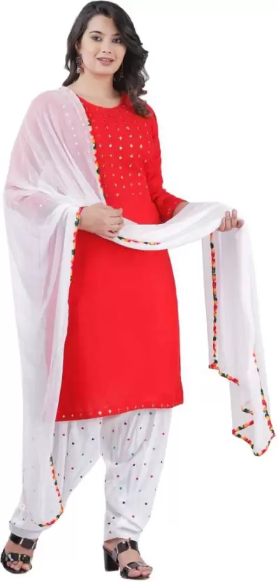 Satguru Designer Embroidered Kurta, Patiala & Dupatta Set